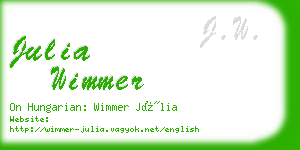 julia wimmer business card